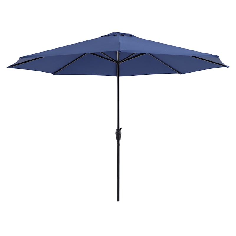 Navy Crank Outdoor Umbrella, 11'