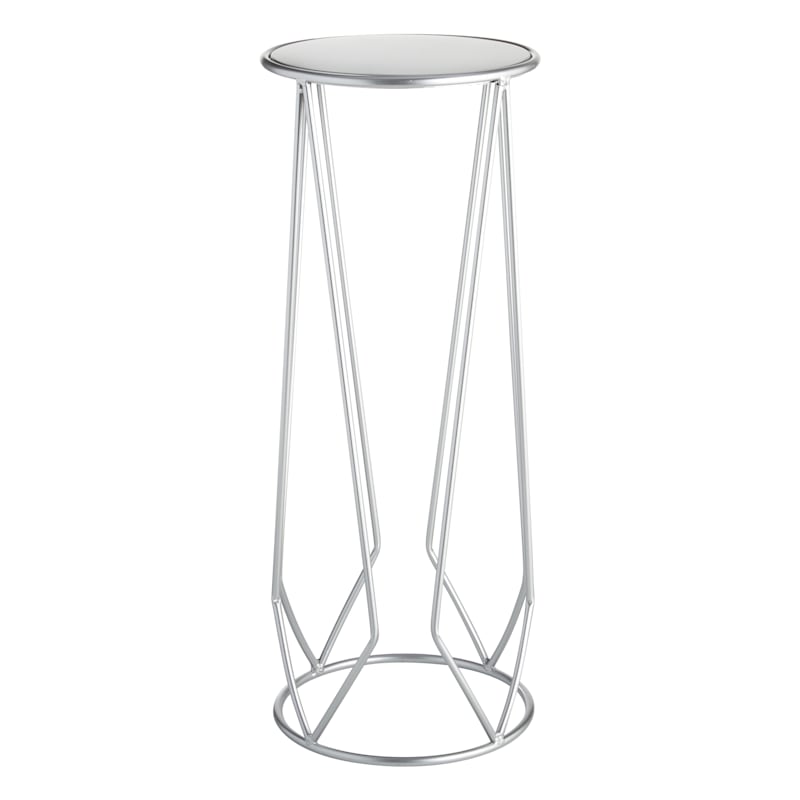 Ty Pennington Silver Metal Plant Stand, Small