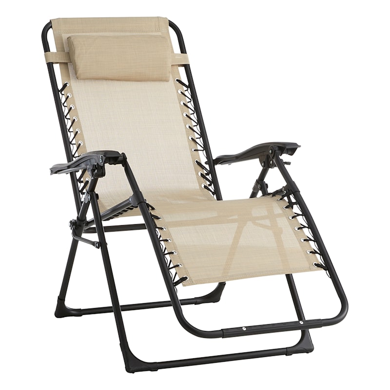 Steel Sling Gravity Chair, Taupe