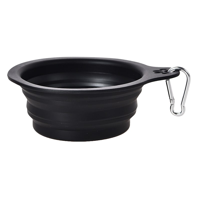 2 Cup Collapsible Pet Bowl Black