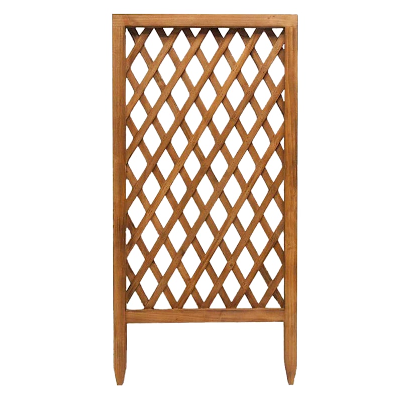 Natural Wooden Crisscross Patterned Outdoor Trellis 30 At Home