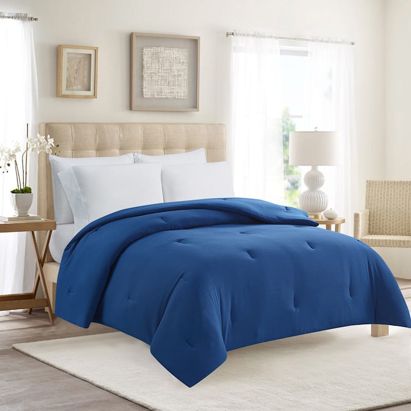 Navy Microfiber Comforter, King