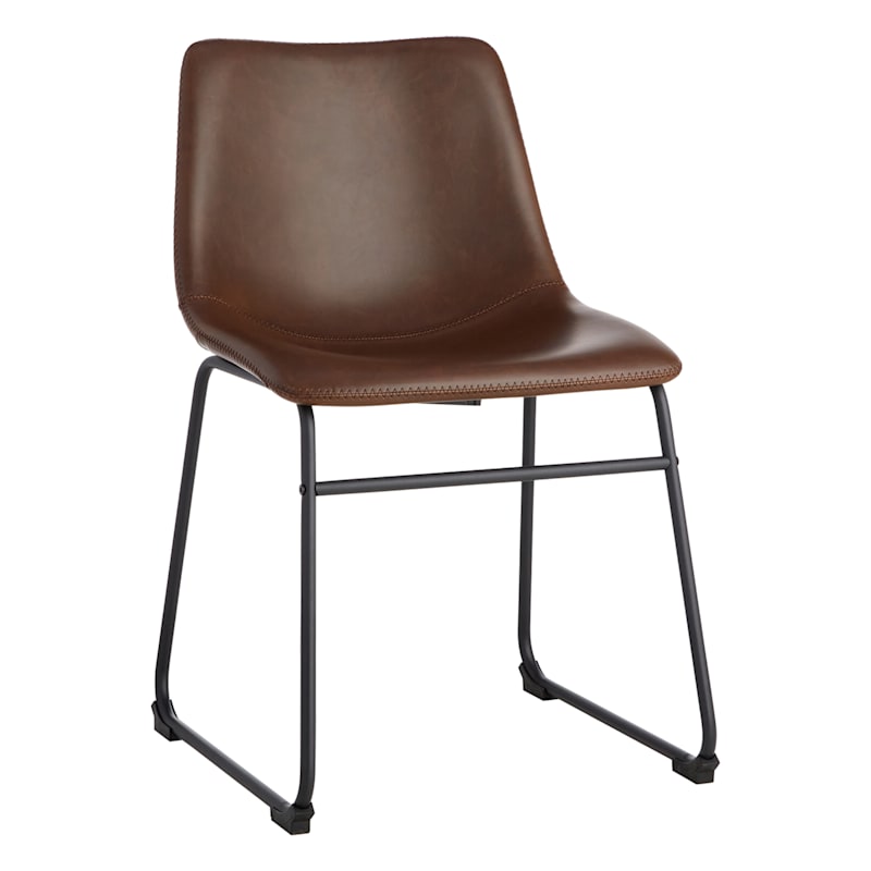 Crosby St. Drake Faux Leather Dining Chair, Espresso Brown