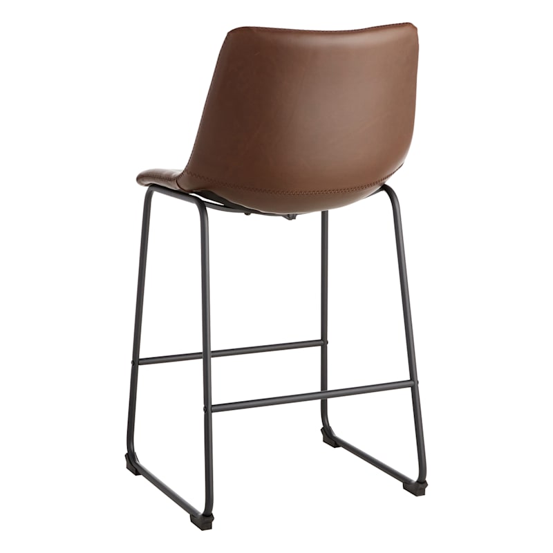 Crosby St. Drake Faux Leather Counter Stool Espresso Brown