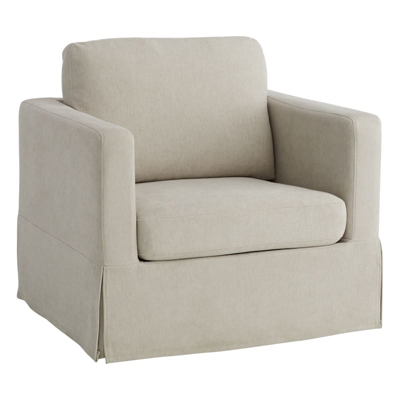 Honeybloom Langley Swivel Accent Chair Taupe