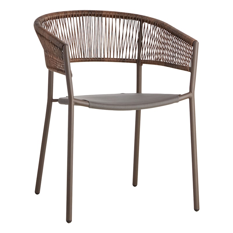 Crosby St. Brody Wicker Chair Dark Brown