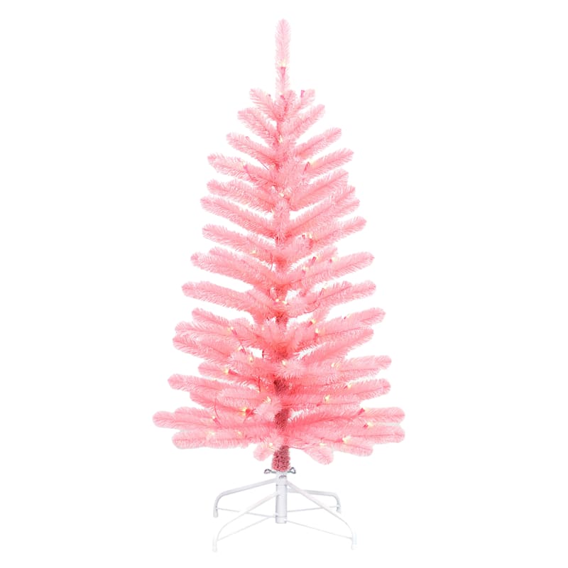 Fir　Light　Tree,　4'　(A15)　Pink　Pre-Lit　Christmas