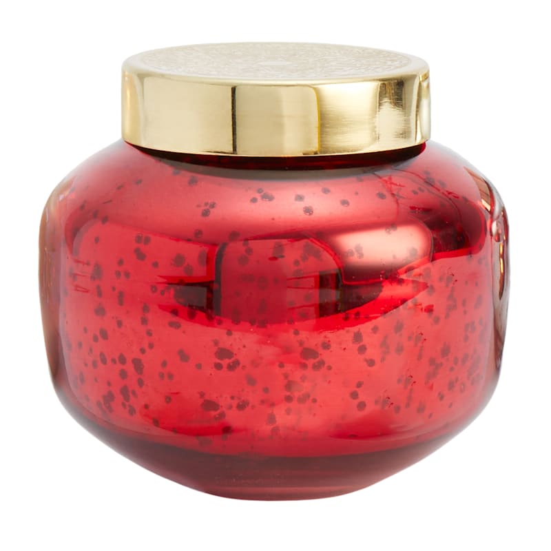 STÖRTSKÖN Scented candle in ceramic jar w lid, Berries/red, 60 hr