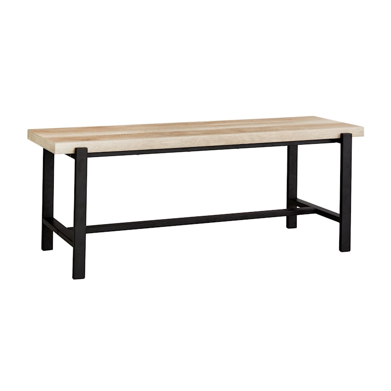 Metal and wood dining clearance bench