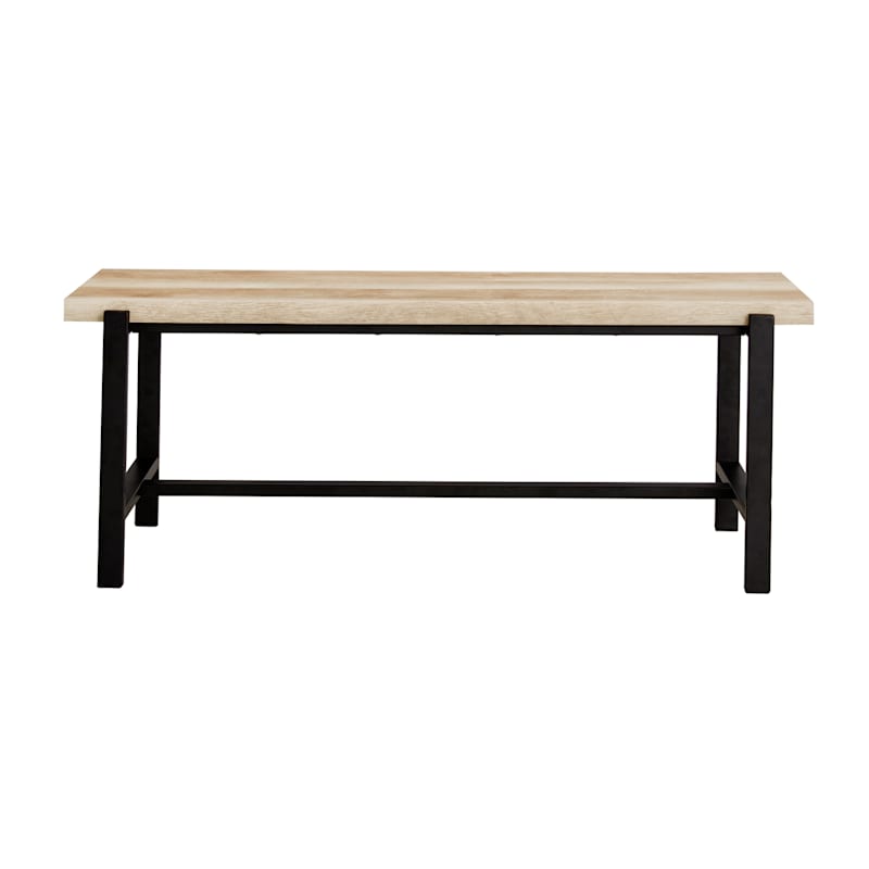 Black metal sales dining bench