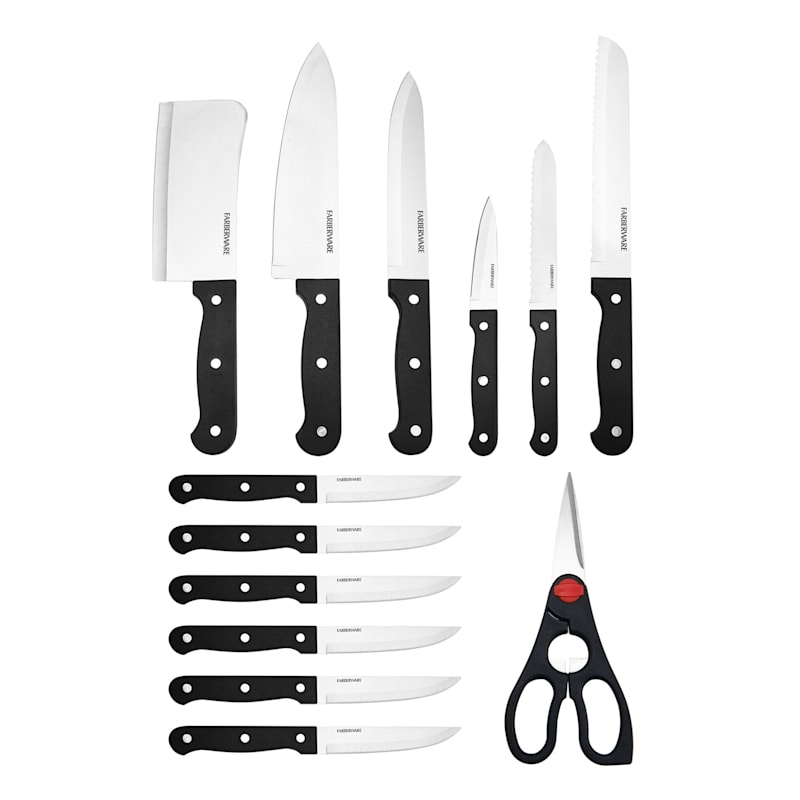 Farberware 14 Piece Cutlery Set NEW NIB Knife Paring Sheath W Cutting Mat  Gift