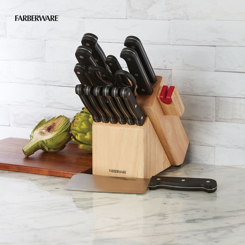 Farberware 14 Piece Cutlery Set NEW NIB Knife Paring Sheath W Cutting Mat  Gift