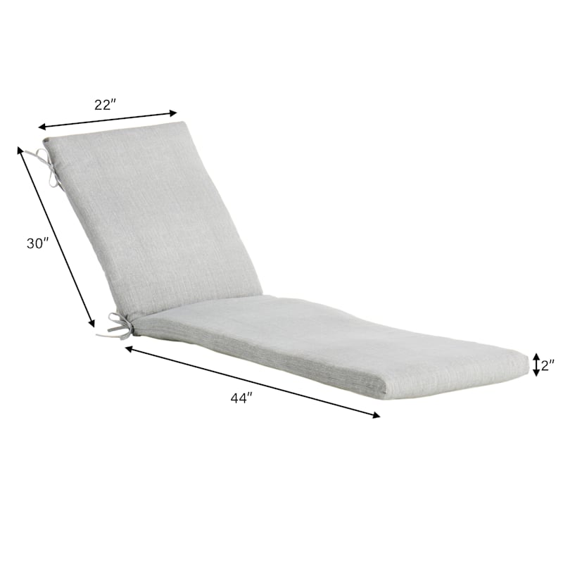 Tahiti Silver Basic Outdoor Chaise Lounge Cushion