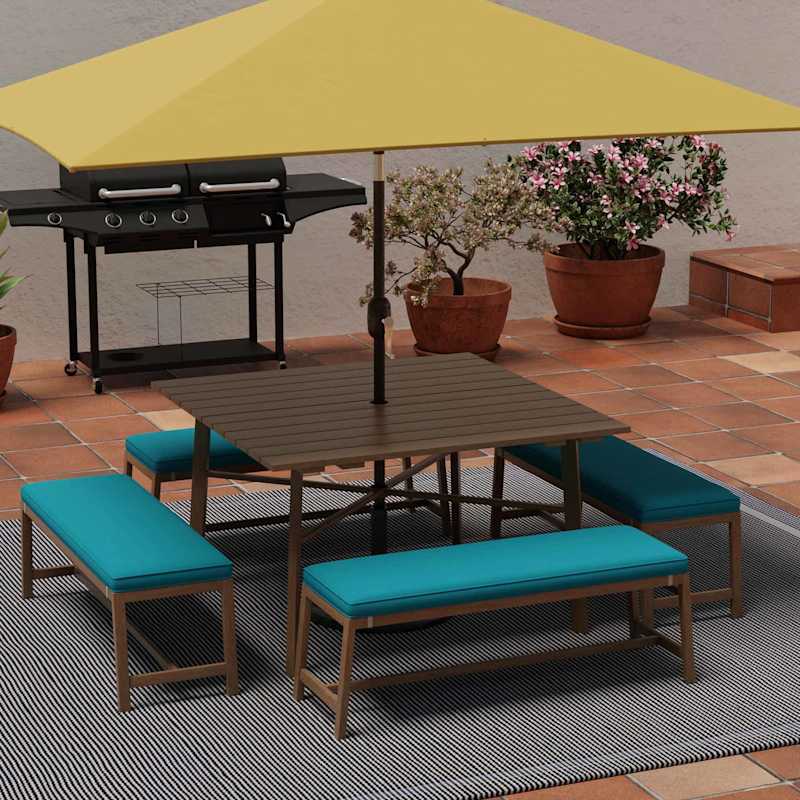 Turquoise bench cushion deals