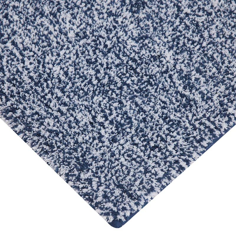 2Piece Navy & White Tufted Bath Rug Set Bath Decor At Home