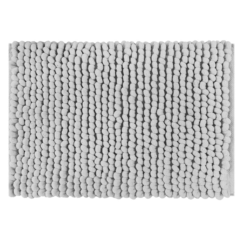 2-Pack Grey Loop Bath Rug Set, 17x24 & 20x30