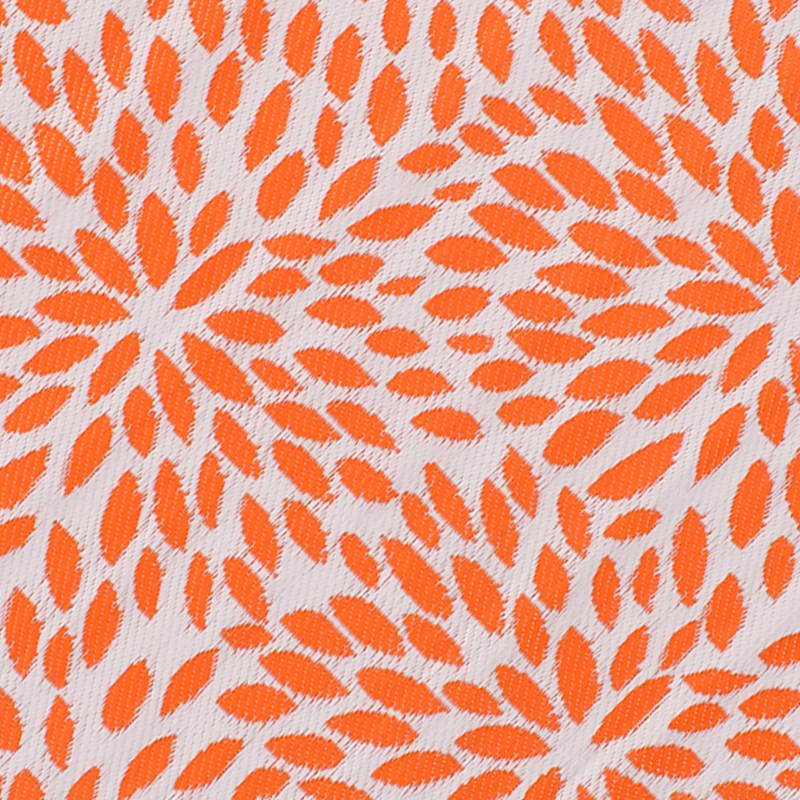 Orange Floral Dots Plastic Outdoor Area Rug, 5x7