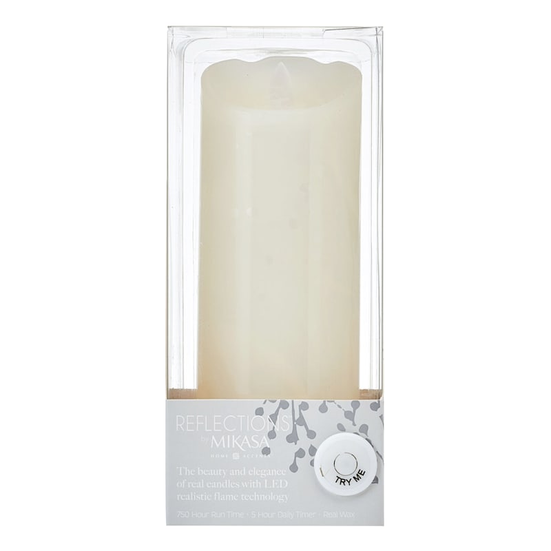 Realistic LED Pillar Candle, 3x8