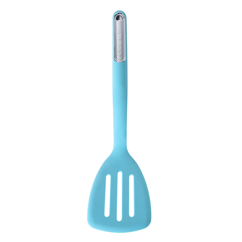 KitchenAid Classic Silicone Slotted Spatula, Aqua