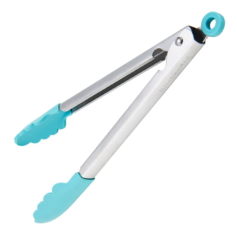 KitchenAid Gray Tipped Stainless Steel Silicone Tongs