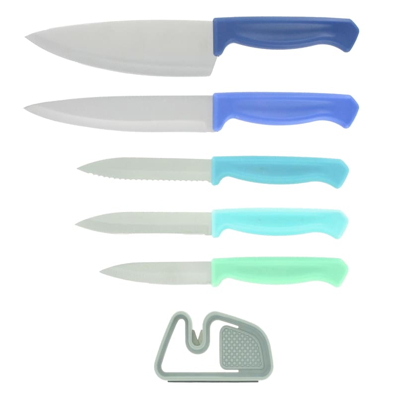 Farberware 6 Pc. Resin Knife Set With Clear Backing, Cutlery, Household