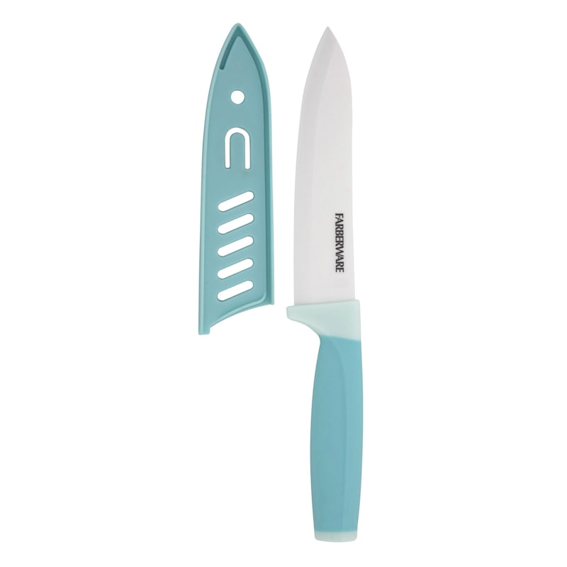 Farberware 6 In. Ceramic Chef Knife, Aqua, Cutlery, Household