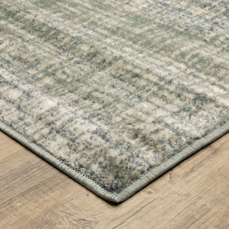 (D476) Addison Blue Abstract Contemporary Area Rug, 8x10