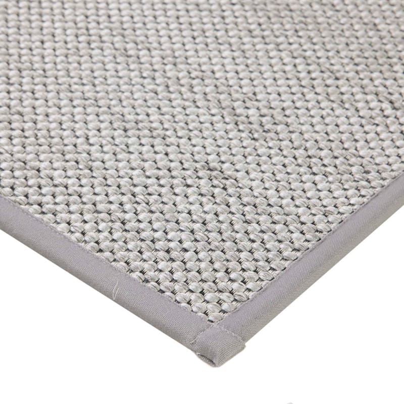 Solid Grey Textured Kitchen Mat, 21x34