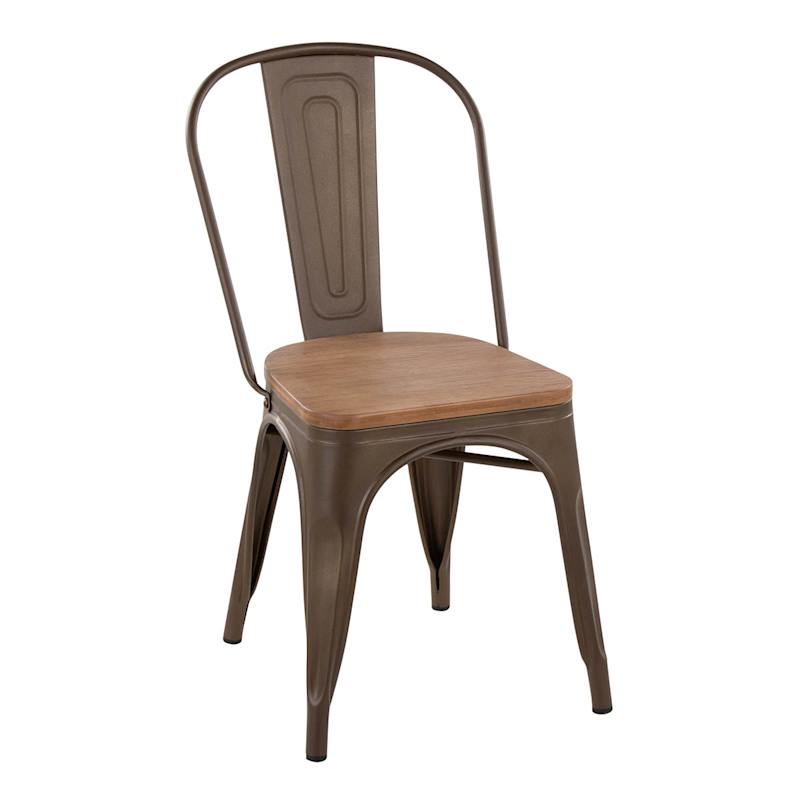Bronze leg dining best sale chair
