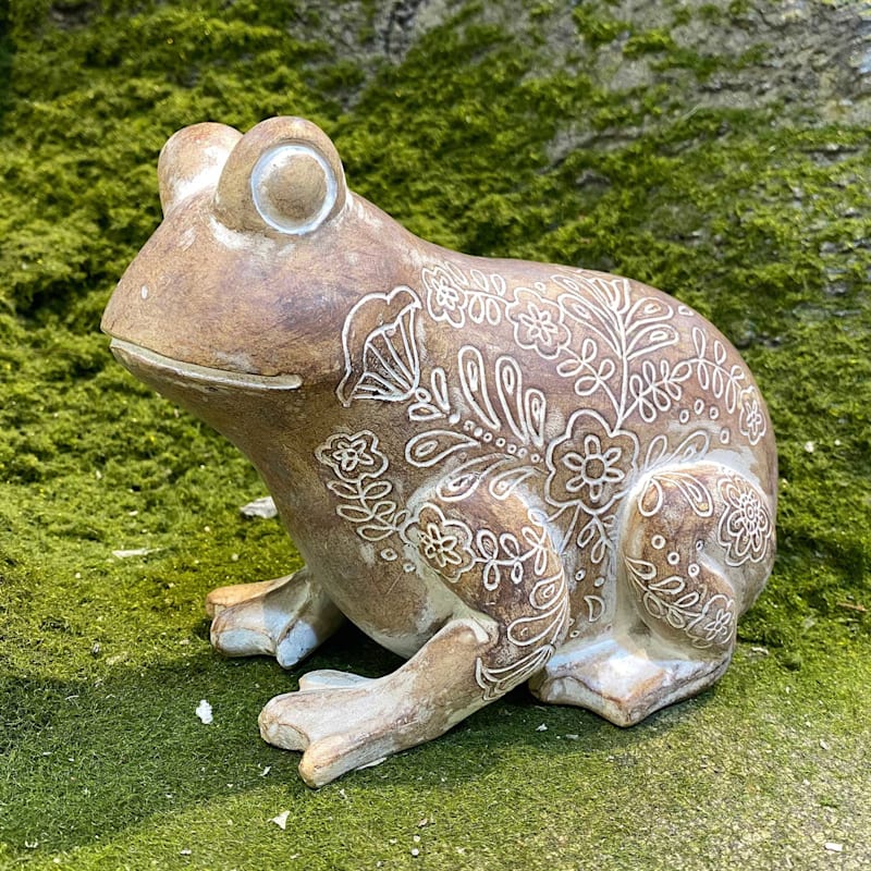 Frog Figure Garden Decoration Frog Plant Pot Outdoor Sculpture Animal  Planter Frog Decor 