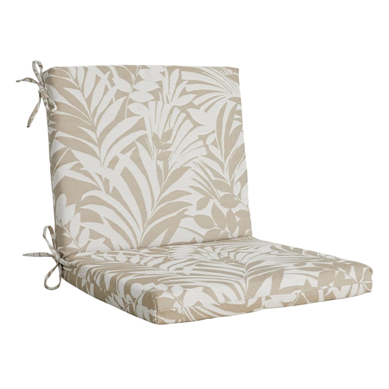 Premium Natural Royal Palm Outdoor Hinged Chair Cushion