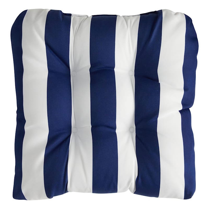 Navy and white striped outdoor cushions online