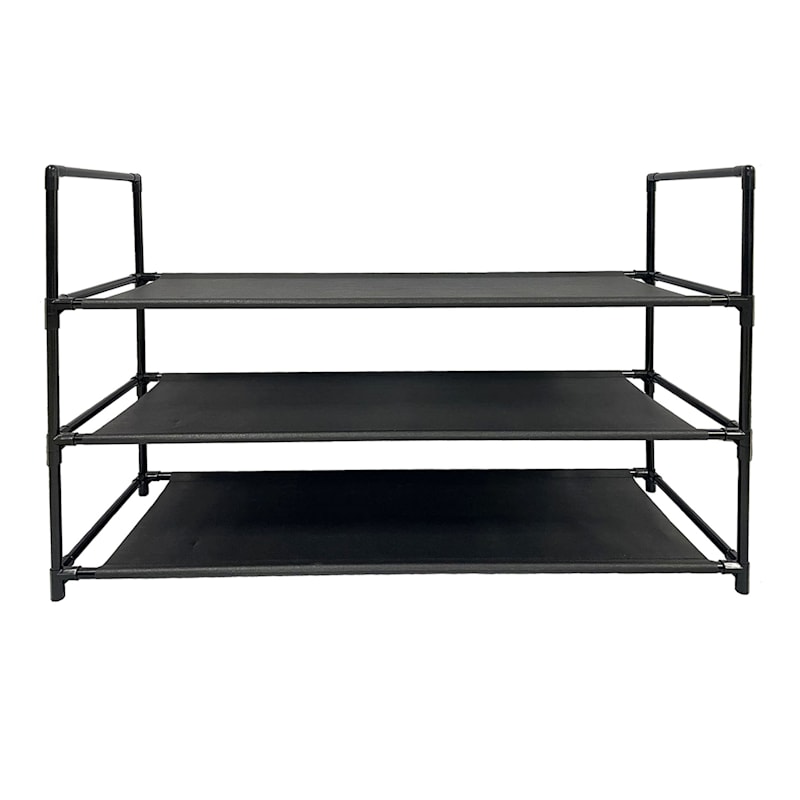 Home Essentials 3-Tier Metal Shoe Rack