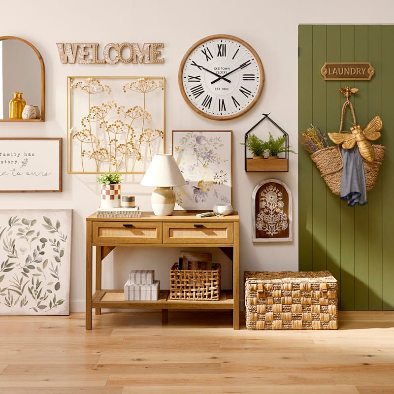 Honeybloom Gold Metal Bee Wall Decor, 13x10