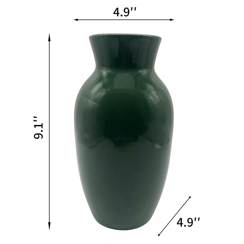 Providence Green Porcelain Vase, 9"