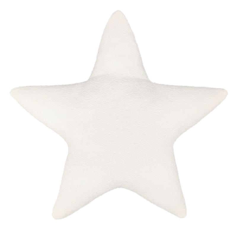 White Noucle Star Shaped Outdoor Throw Pillow, 16