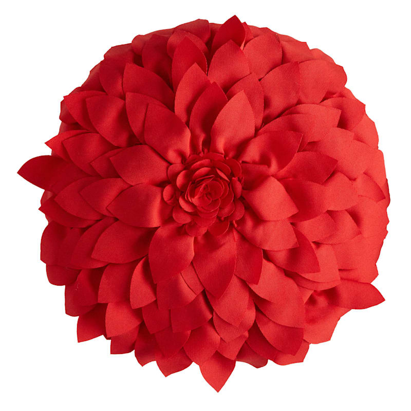 Poppy Red Petal Outdoor Throw Pillow 18