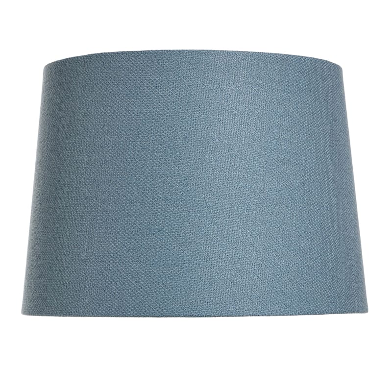 Teal Blue Linen Blend Table Lamp Shade, 14x10x12