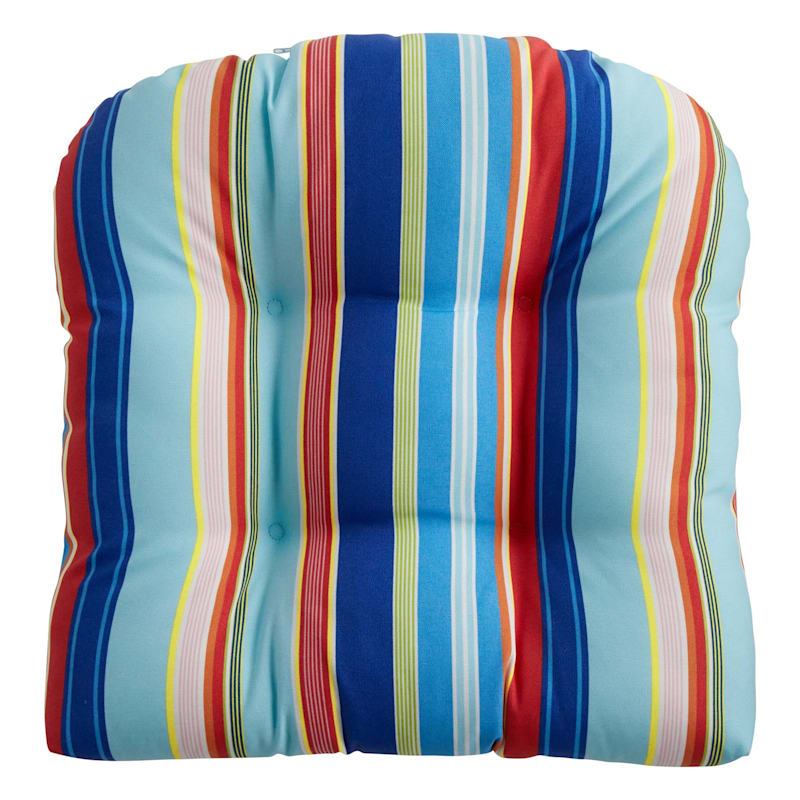 Outdoor seat cushions striped 2025