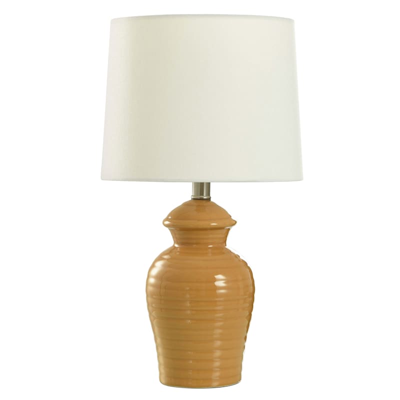 Honeybloom Yellow Ceramic Urn Lamp 20