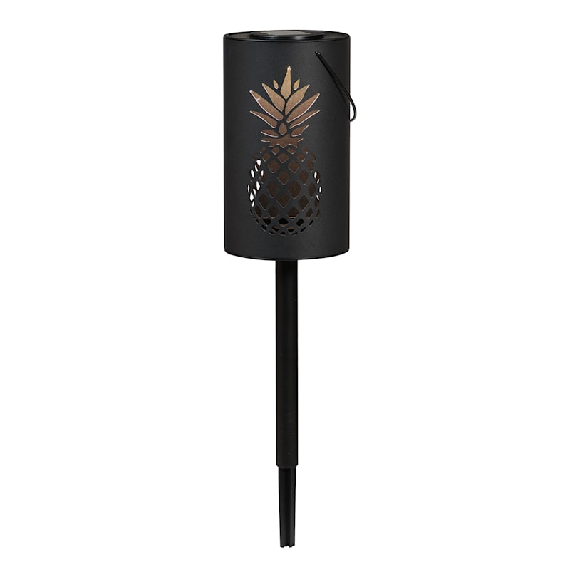 LED Metal Pineapple Lantern Solar Lawn Stake 7.4 At Home