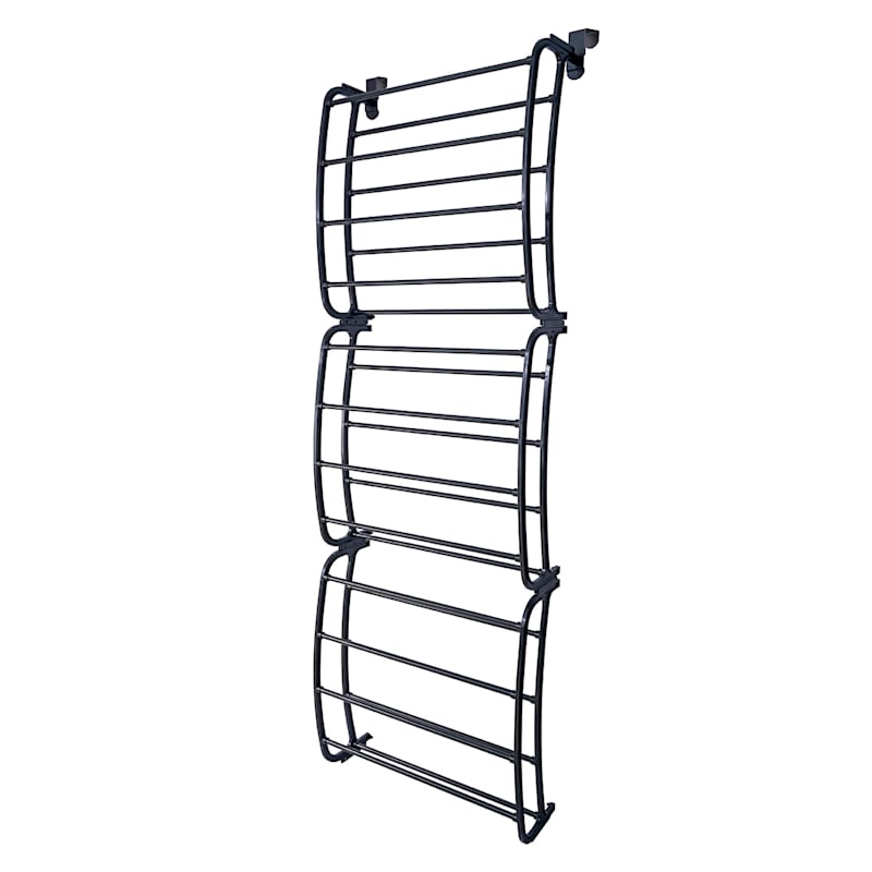 36 Pair Over the Door Shoe Organizer Black At Home