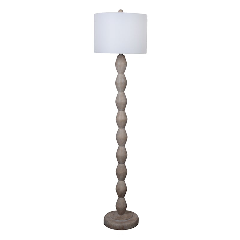 Floor lamp white wood on sale