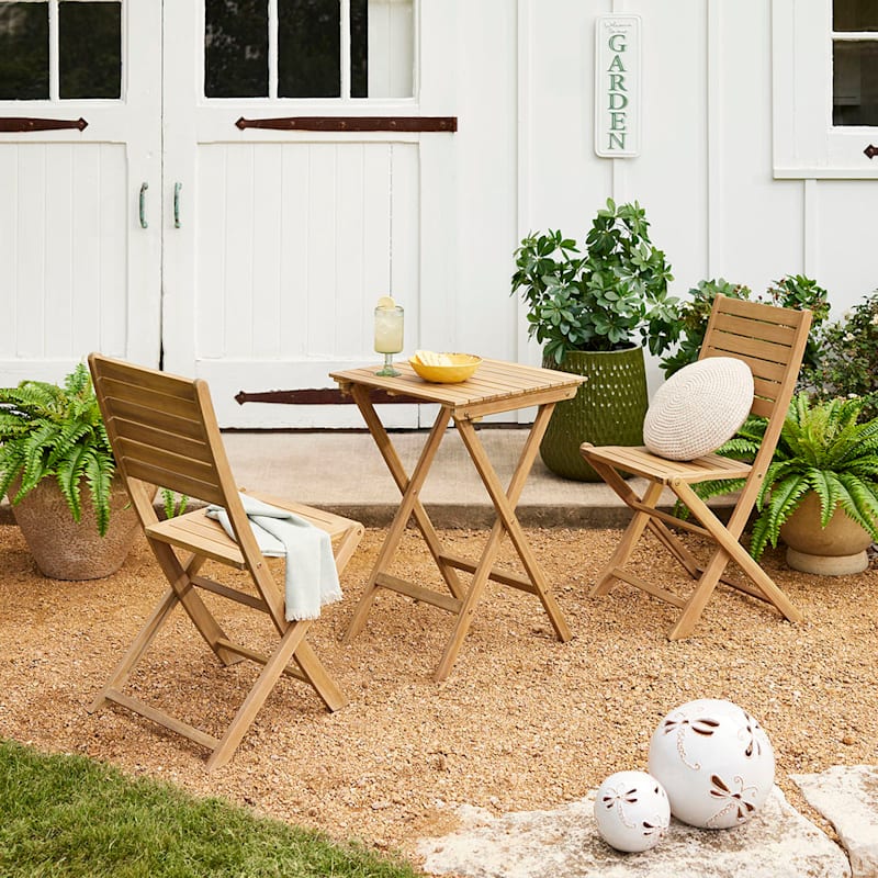Acacia wood folding chairs sales