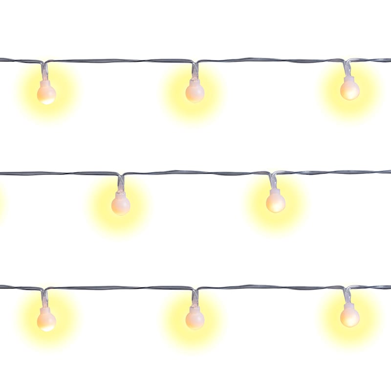 Frosted globe hot sale string lights