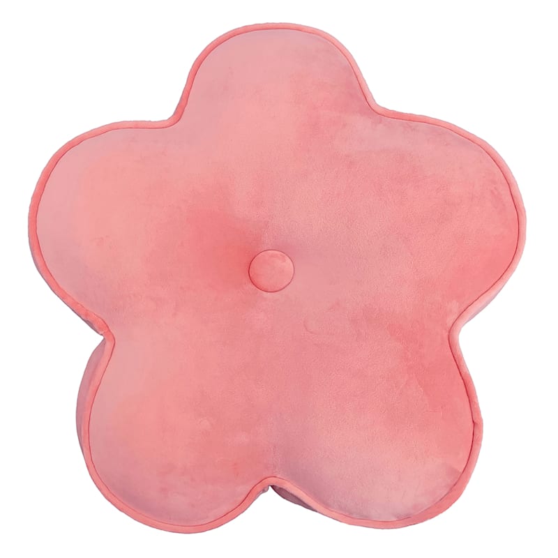 Tiny Dreamers Pink Flower Shaped Squishy Pillow 18x5
