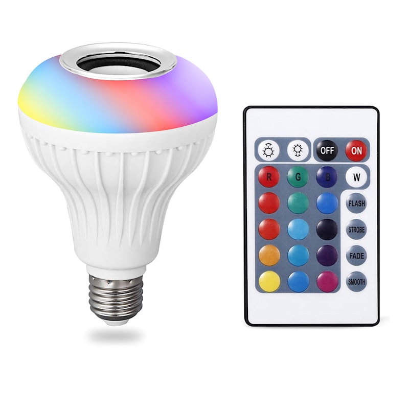 Color Led Bt Speaker Bulb Remote And App