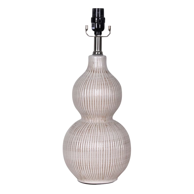 White double top gourd table lamp