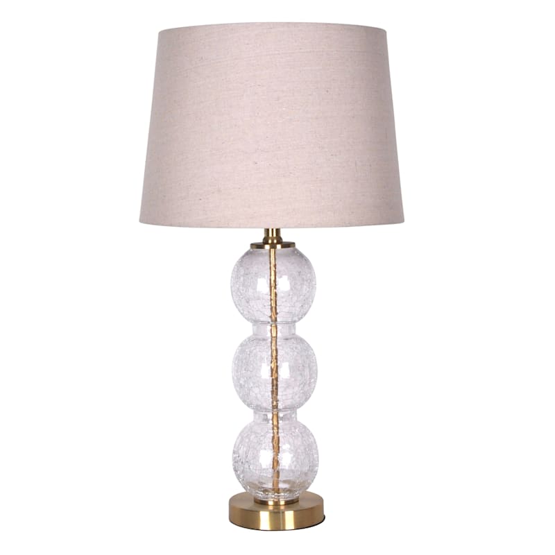Providence Gold Bubble Glass Table Lamp, 25"