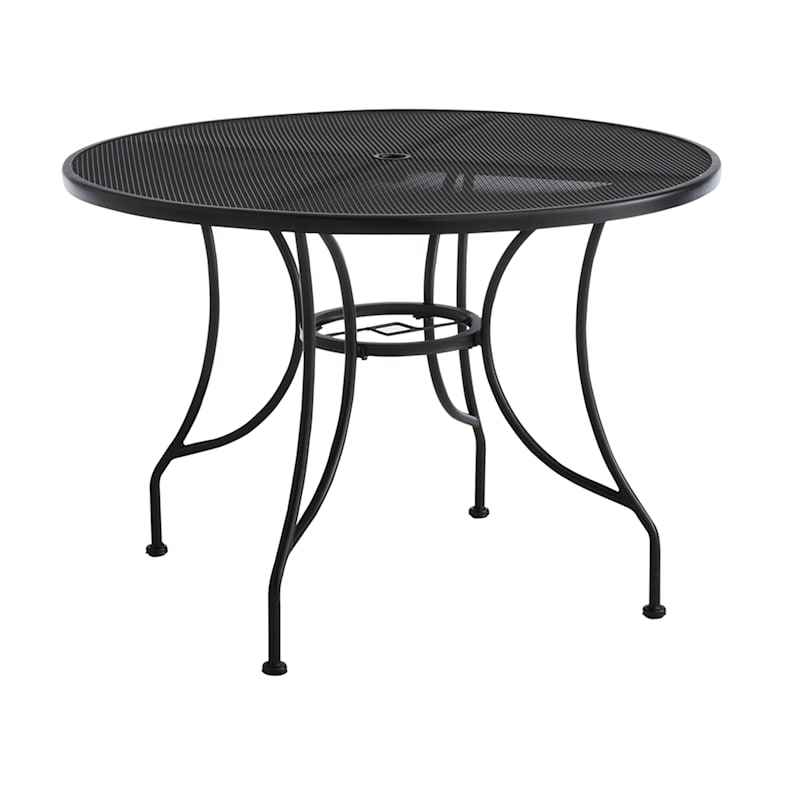 Round Wrought Iron Outdoor Dining Table 42